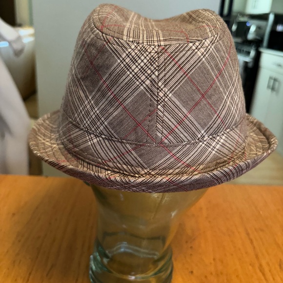 Peter Grimm Plaid Fedora Hat o/s Pink Lining - Picture 4 of 7